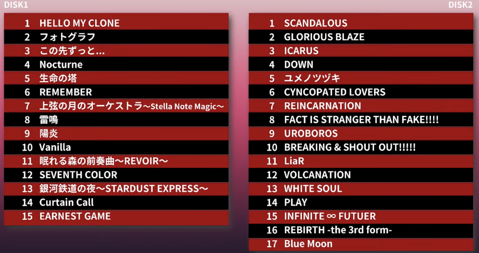 8/24 BEST ALBUM『ALL TIME BEST』選曲発表&LIVE DVD事前予約